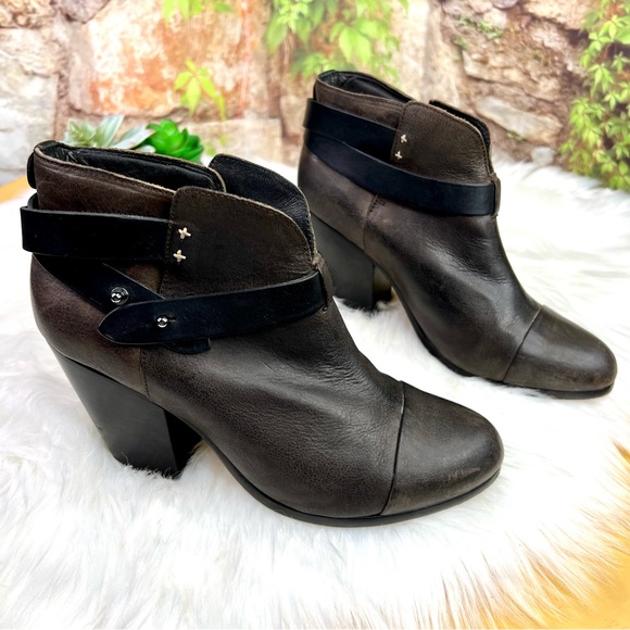 RAG & BONE Burnished Brown Leather Harrow Ankle Boots, 40 - Picture 10 of 14